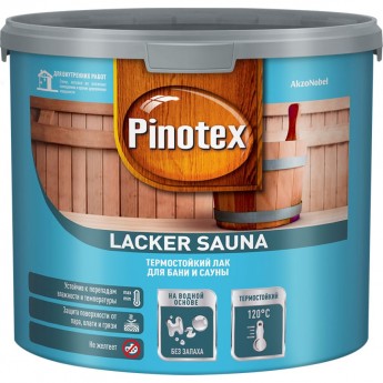 Термостойкий лак для внутренних работ PINOTEX LACKER SAUNA 20